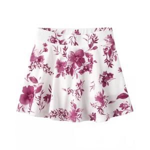 NEW TWEENSTYLE tweens toile ruffle skort in ivory/ magenta